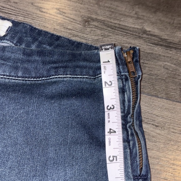 Free People Flare Low Rise Split Hem Jeans Size 27 Dark Wash - Picture 16 of 16